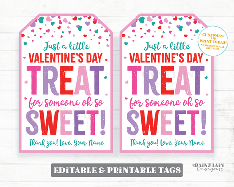 Valentines Tags - A Little Treat For Someone Sweet printable — TidyLady  Printables