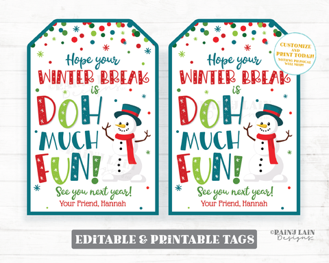 Doh-lightful Christmas Card Play dough Gift Tag Holiday Playdough From –  Rainy Lain Designs LLC