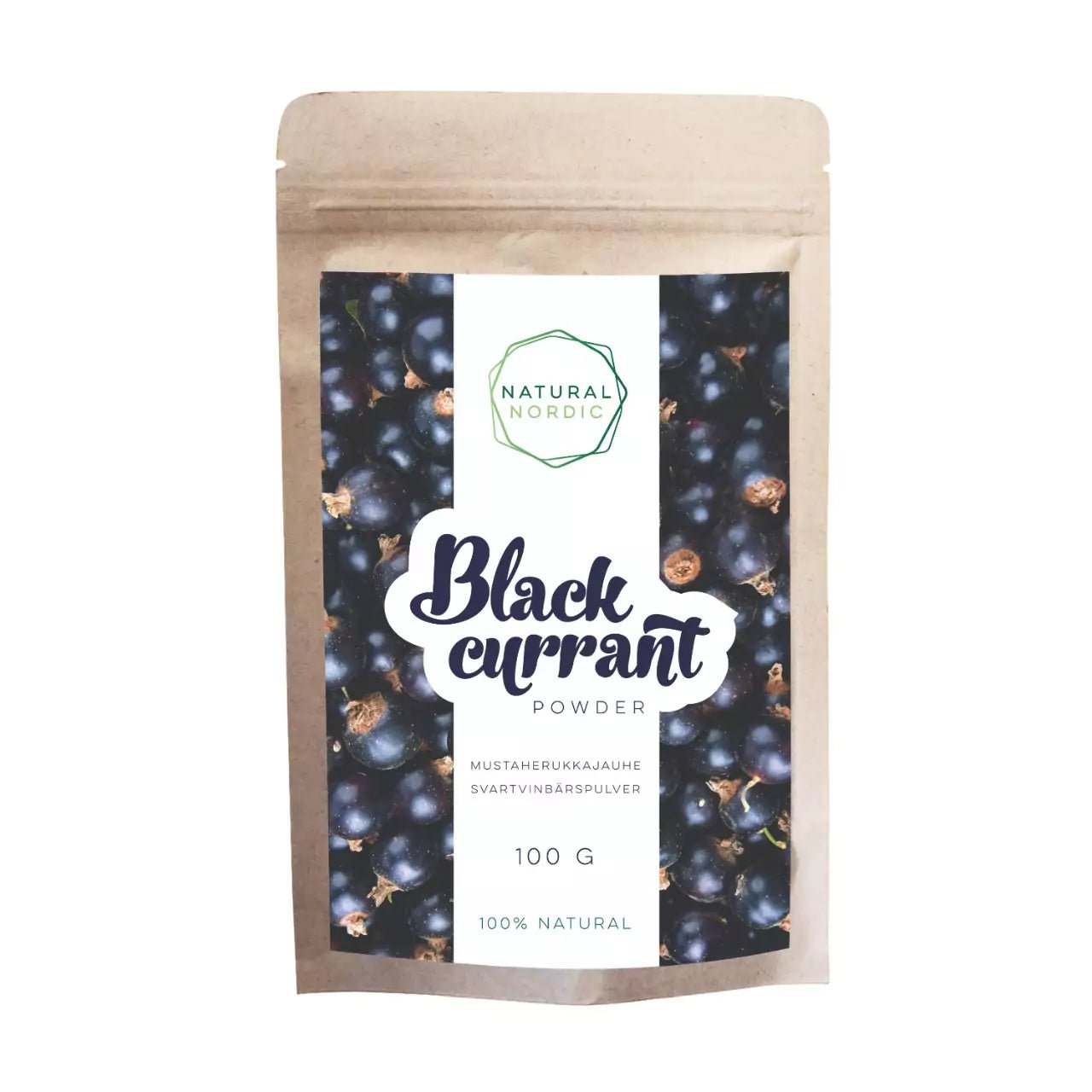BLACKCURRANT POWDER Secure checkout with. Blackcurrant (Ribes nigrum). With this dark blue-purple kick you can add nutrition to yogurt, oatmeal, smoothies, baking or as decoration in desserts, ice creams, spice up your cereals, salads, dressings with our powerful berry powders.. Blackcurrant is rich in vitamin C and dietary fiber. Blackcurrant seeds are a natural source for vitamin E, they also include many polyunsaturated fatty acids. Seeds are best in the crushed and powdered form. Blackcurrants have one the high