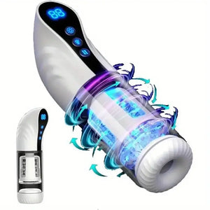 7.1IN Deep Automatic 9 Thrusting 9 Sucking Rotation Male Masturbator - Weadultshop