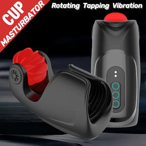 Tapping Vibrating Penis Vibrator Trainer Cock Massager With Control - Weadultshop