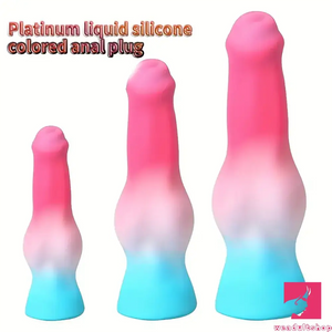 5.31in 7.09in 8.66in Odd Animal Dog Cock knot Silicone Thick Soft Dildo - Weadultshop