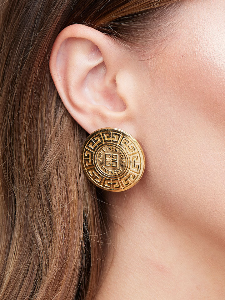 GIVENCHY Paris New York Medallion Earrings Rental – Friday Candy