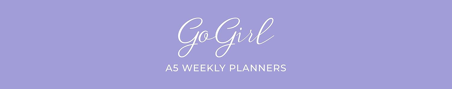 GoGirl's stylish A5 undated weekly planners with monthly & weekly spreads, habit trackers & gratitude journaling in feminine prints & premium PU leather cover.