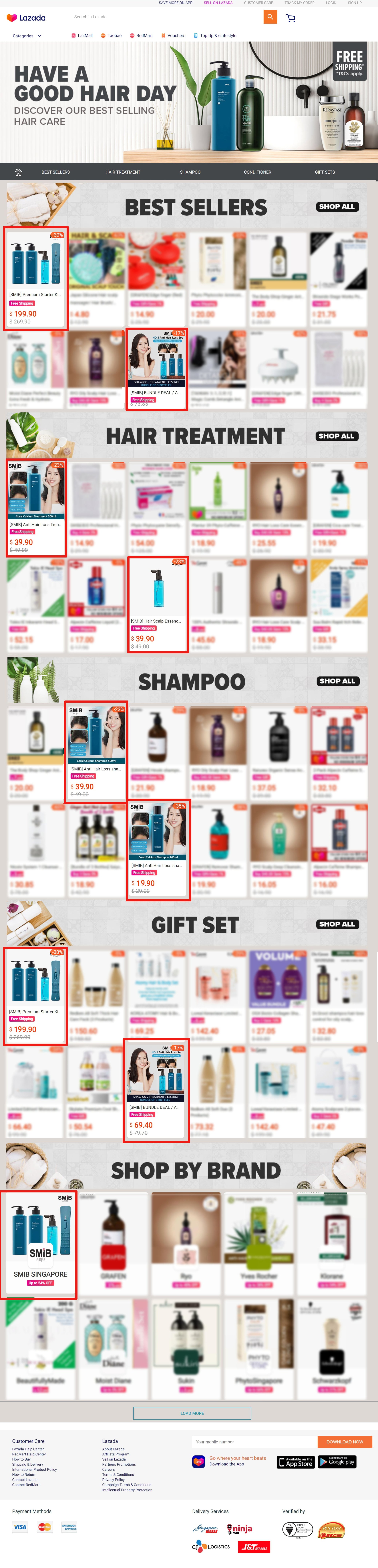 lazada singapore anit hair loss shampoo best seller