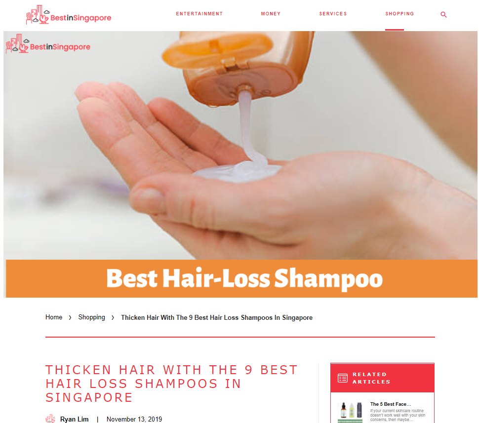 best anti hair loss shampoos in singapore