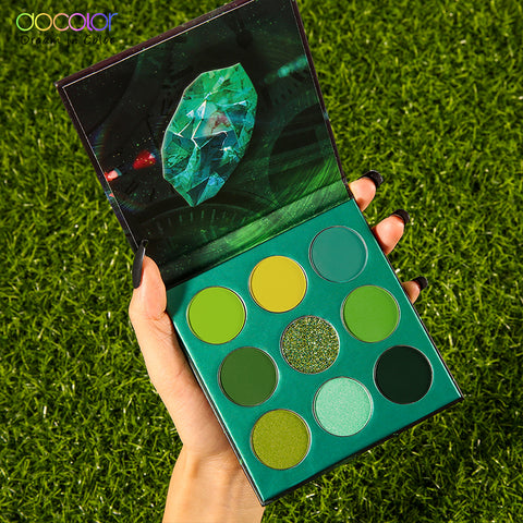 Docolor Eyeshadow palettes Gemstone Collection 9 Colors Shadow Palette(TIME)GREEN series colorful palette glitter eyeshadow best eyeshadow palette popular eyeshadow brand best seller euphoria makeup