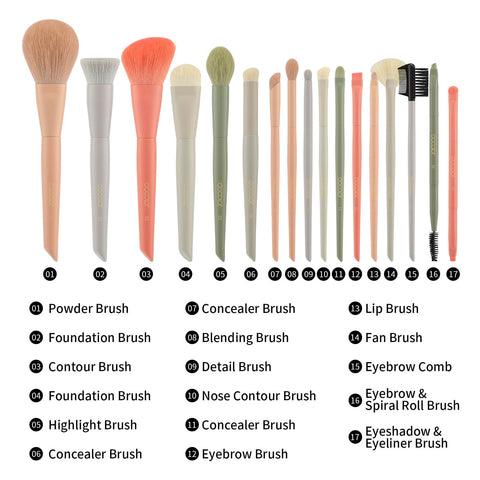 docolor morandi makeup brush set