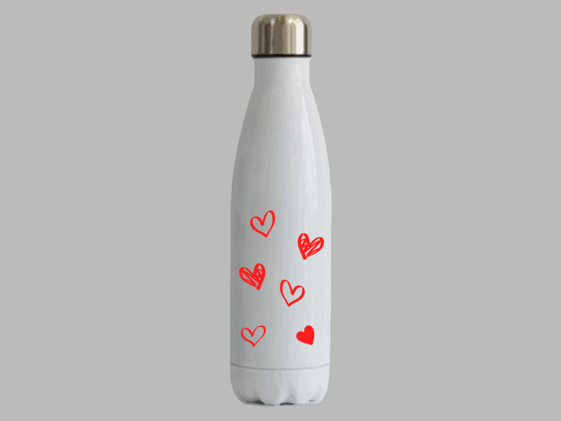 500ml Love Hearts Water Bottle