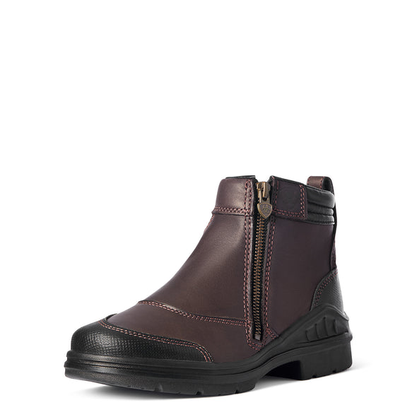 Women's Barnyard Side Zip Boots in Dark Brown 10003562 Ariat