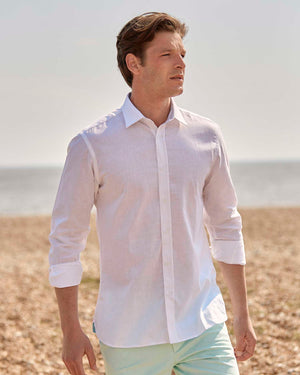 tommy bahama white linen shirt