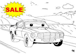 Download 18 Coloring Pages Muscle Cars Instant Download Pack Of Colorable Muscl Gleznukalns