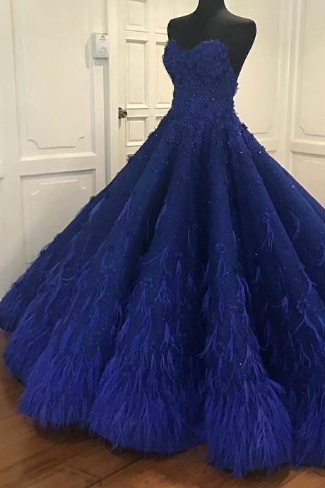 blue princess ball gown