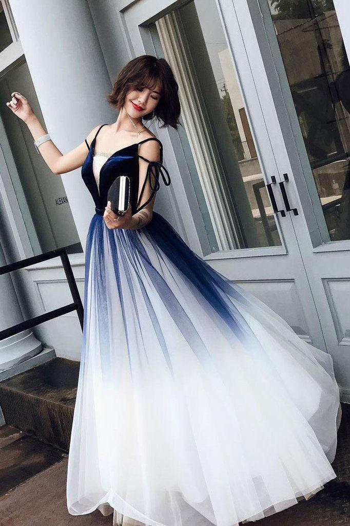 blue ombre dress