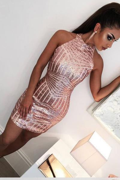 sexy rose gold dress