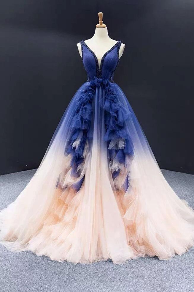 ombre quinceanera dresses