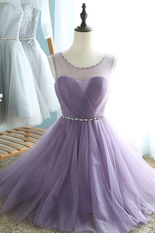 purple hoco dress