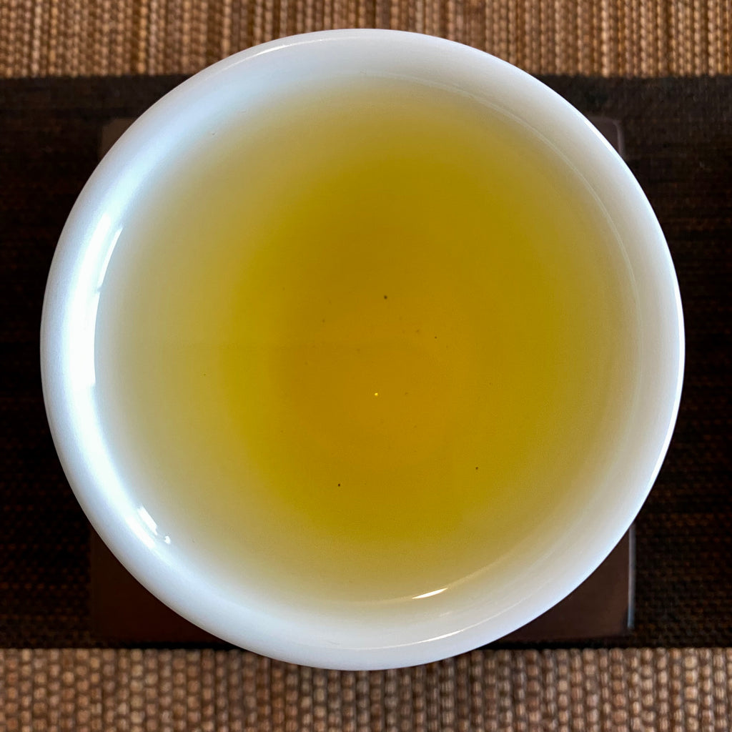 Mr. Lin's Organic Oolong Tea in a cup