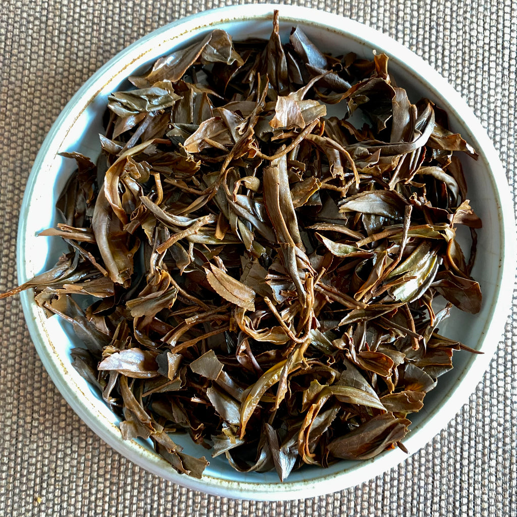 Qi Yun #23 Black Tea brewed leaves