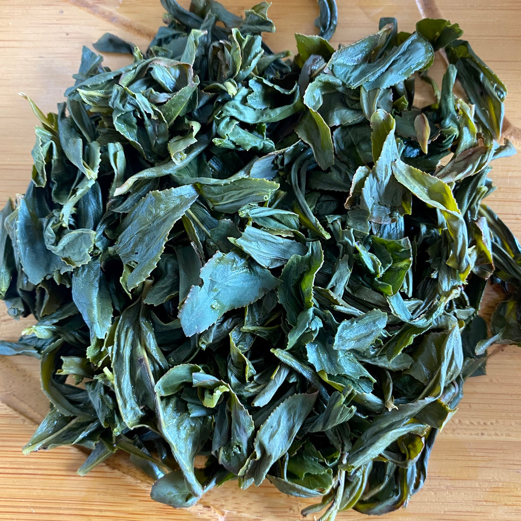 Wenshan Baozhong brewed tea leaves