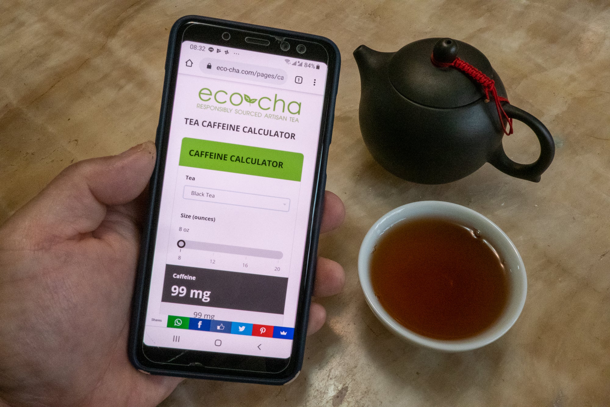 Tea Caffeine Calculator Eco-Cha Teas