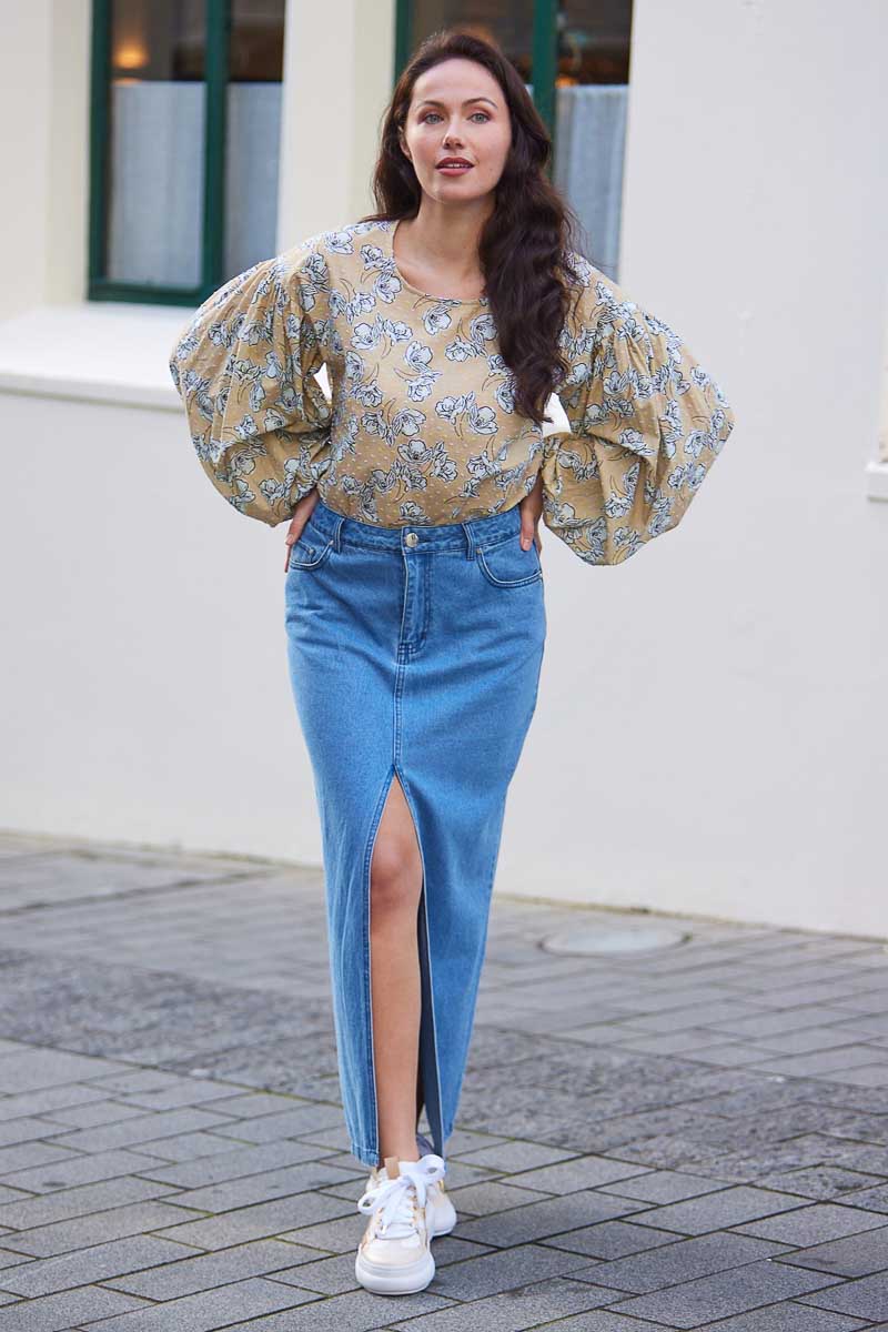 Sweetie Maxi Denim Skirt - Augustine product image