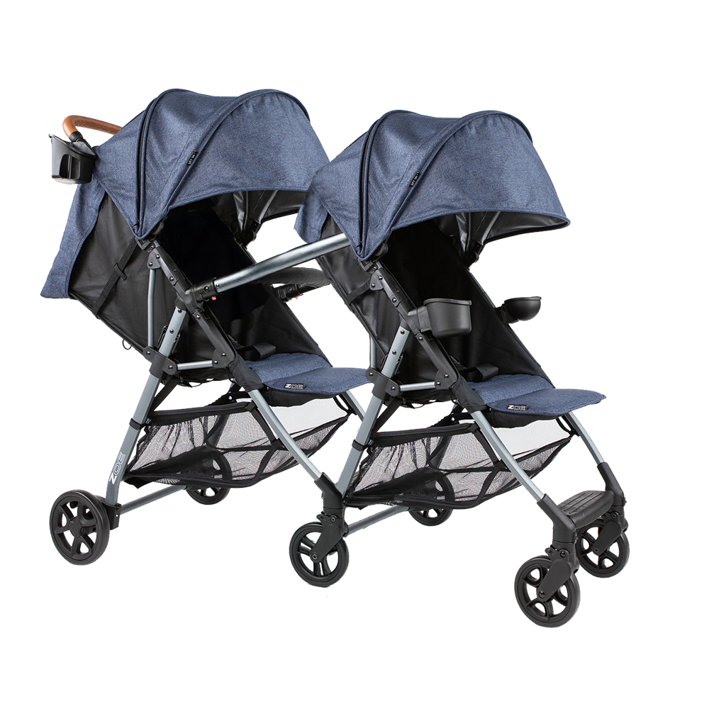 zoe double stroller car seat