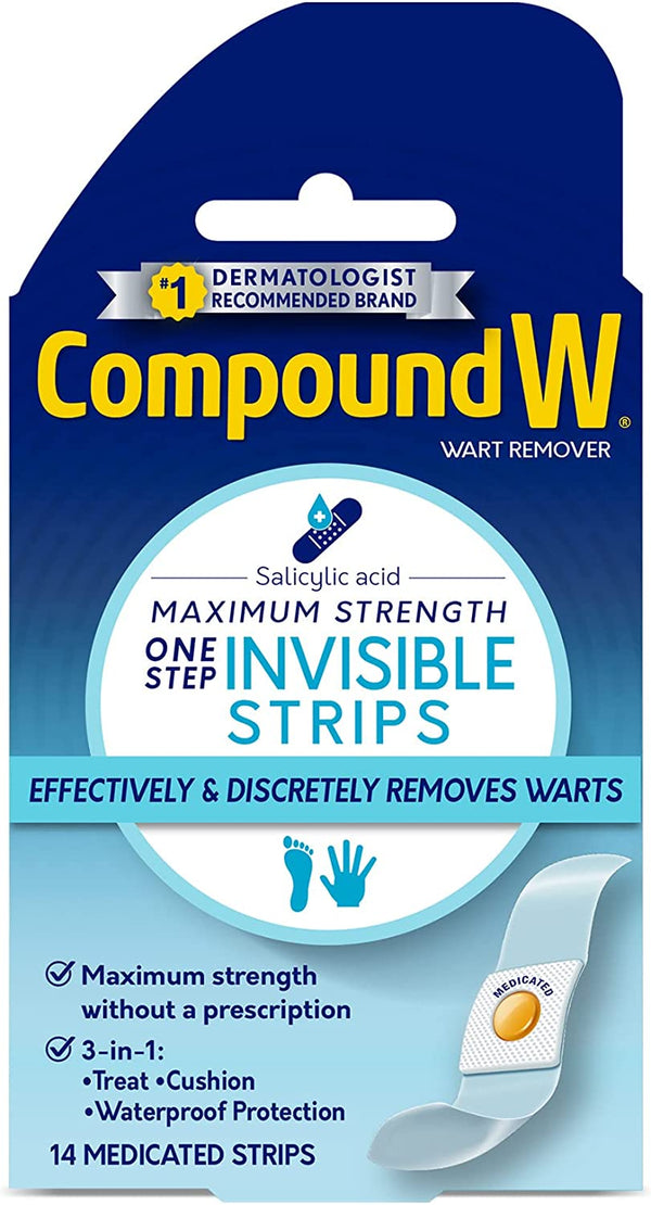 Compound W One Step Wart Remover Strips for Kids, 10 ct