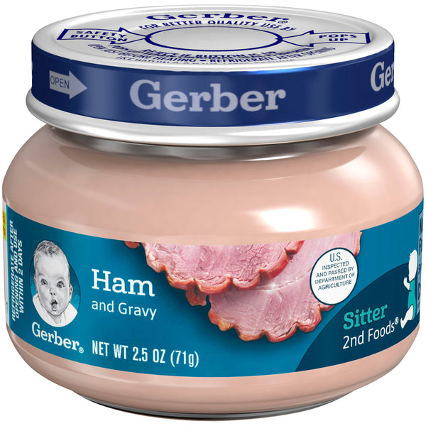 Gerber 2nd Foods Chicken and Chicken Gravy Baby Food Jars for Sitters