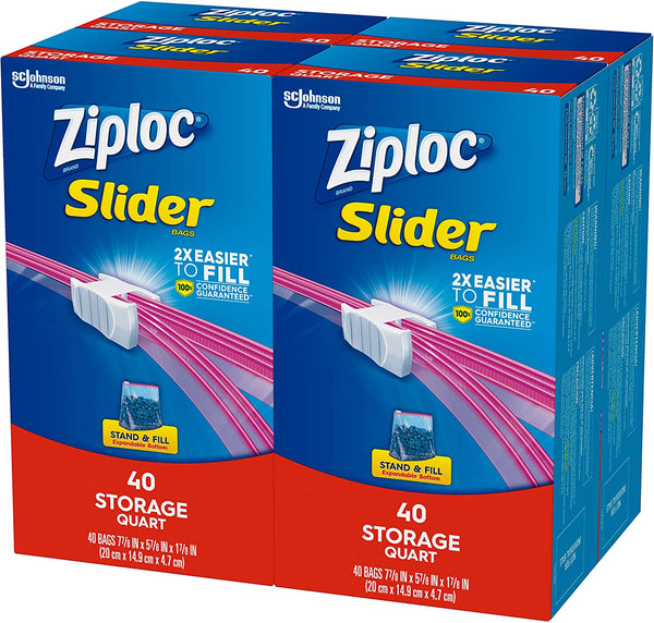 Ziploc Storage Bags Quart - 24 CT 12 Pack – StockUpExpress