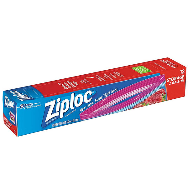 Ziploc® Double Zipper 1/2 Gallon Marinade Bags 24 ct Box, Plastic Bags