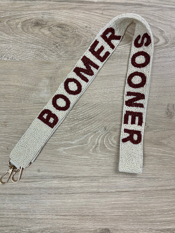 beaded boomer sooner purse strap