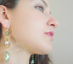 Crystal drop earrings Miami