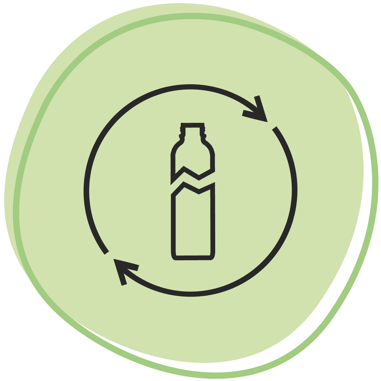 CARRY Bottles sind aus recyceltem Altglas