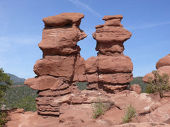 Siamese Twins rock formation in Garden of the Gods Park