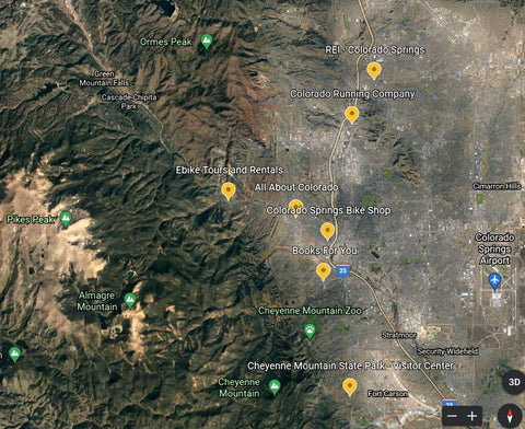 Map Showing Location of All Retailers that Carry Pocket Pals Trail Maps