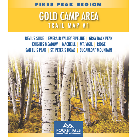 Pikes Peak Region Trail Map#1, Gold Camp Area, Gray Back Peak, near Colorado Springs