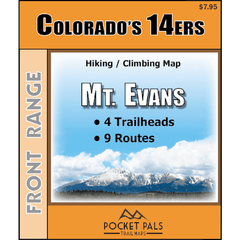 Mt. Evans Climbing Map (by Pocket Pals Trail Maps)