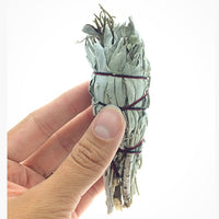White Sage with Lavender Bundle Smudge Stick Handwrapped California USA