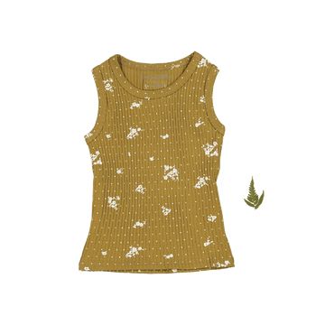 The Printed Tank - Golden Floral