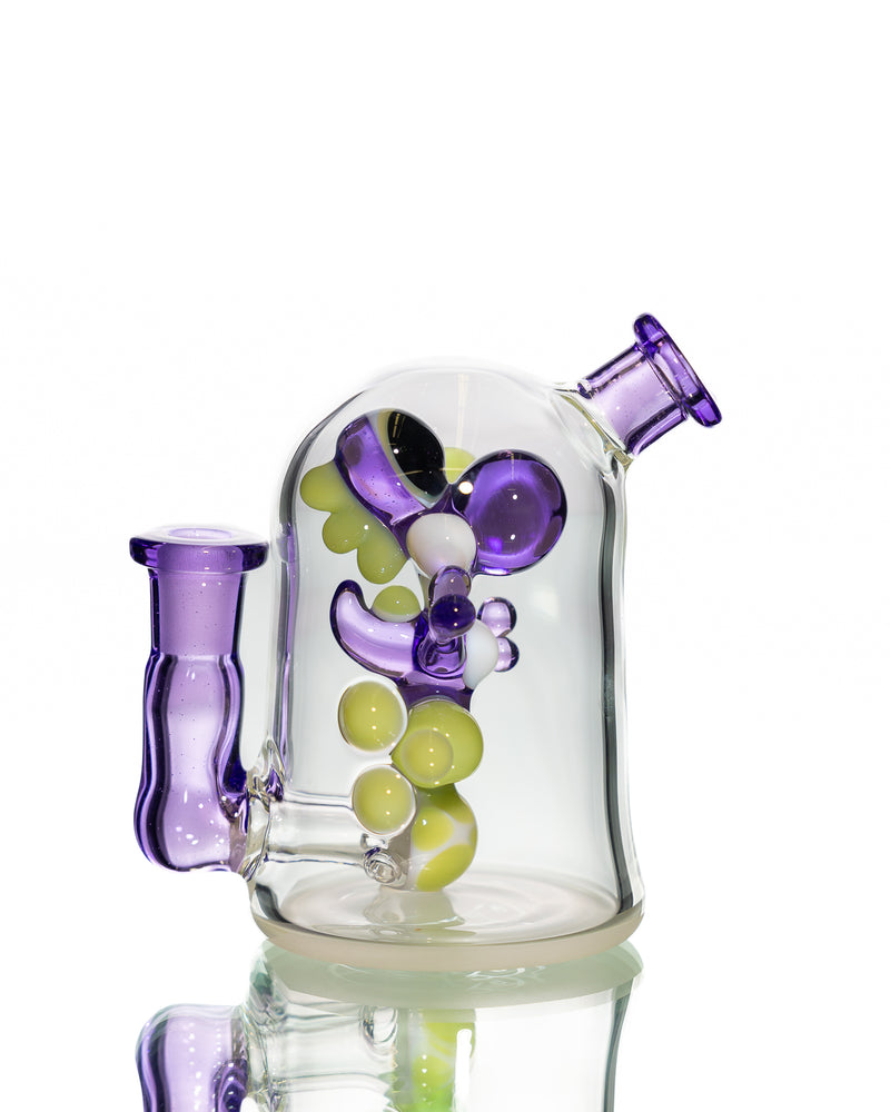 Mitzel Glass #270 - Purple/Green Trapped Yoshi