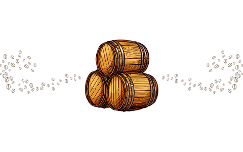 Bourbon Barrel-Aged Coffee - Barrel