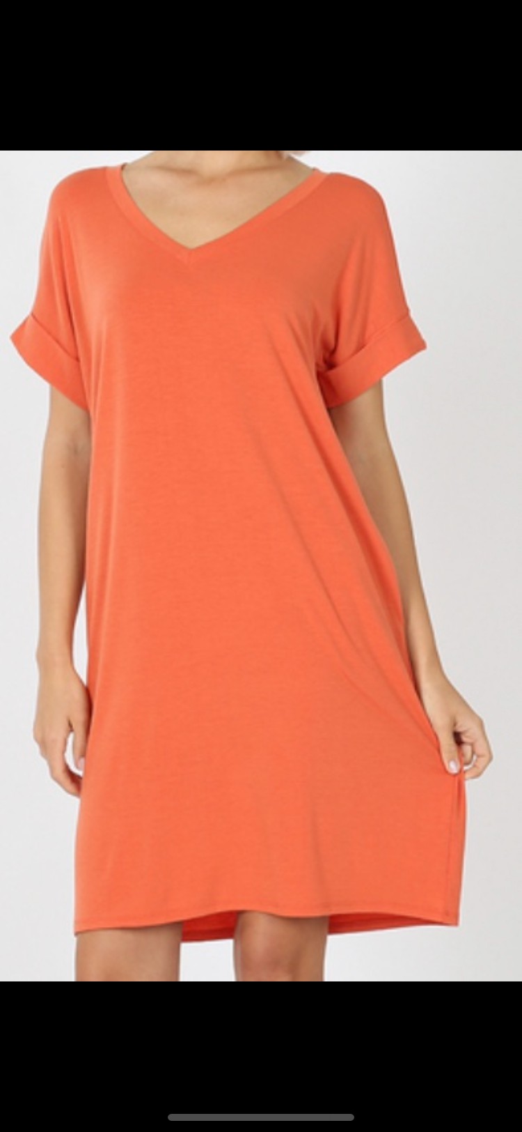 plus size orange t shirt dress