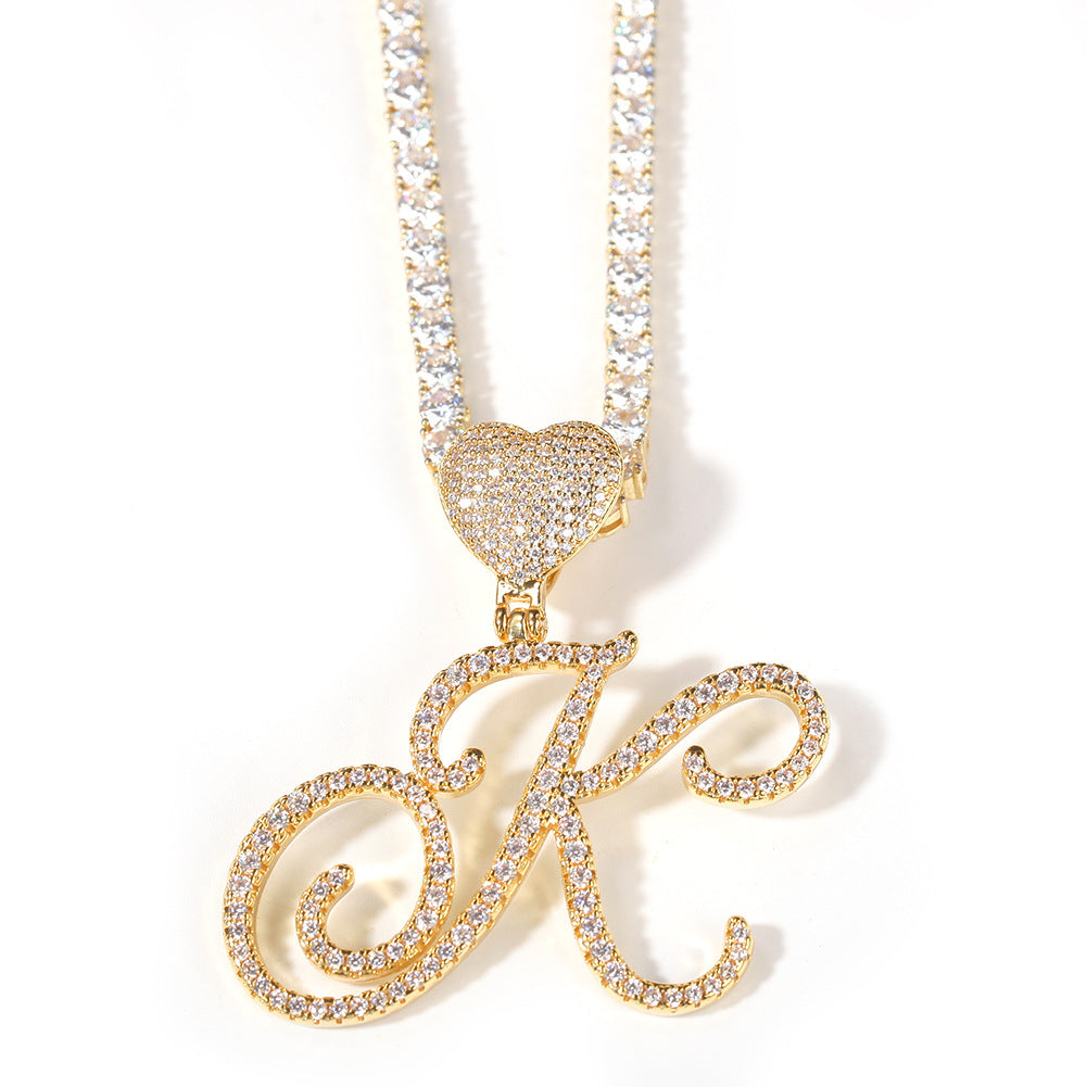 Kute Heart Initial Necklace - BBYKUTE product image