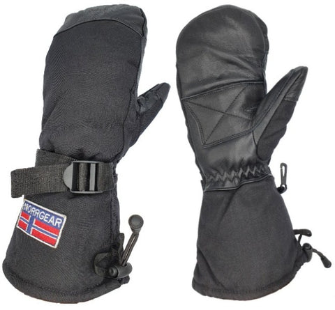 womens leather ski mittens