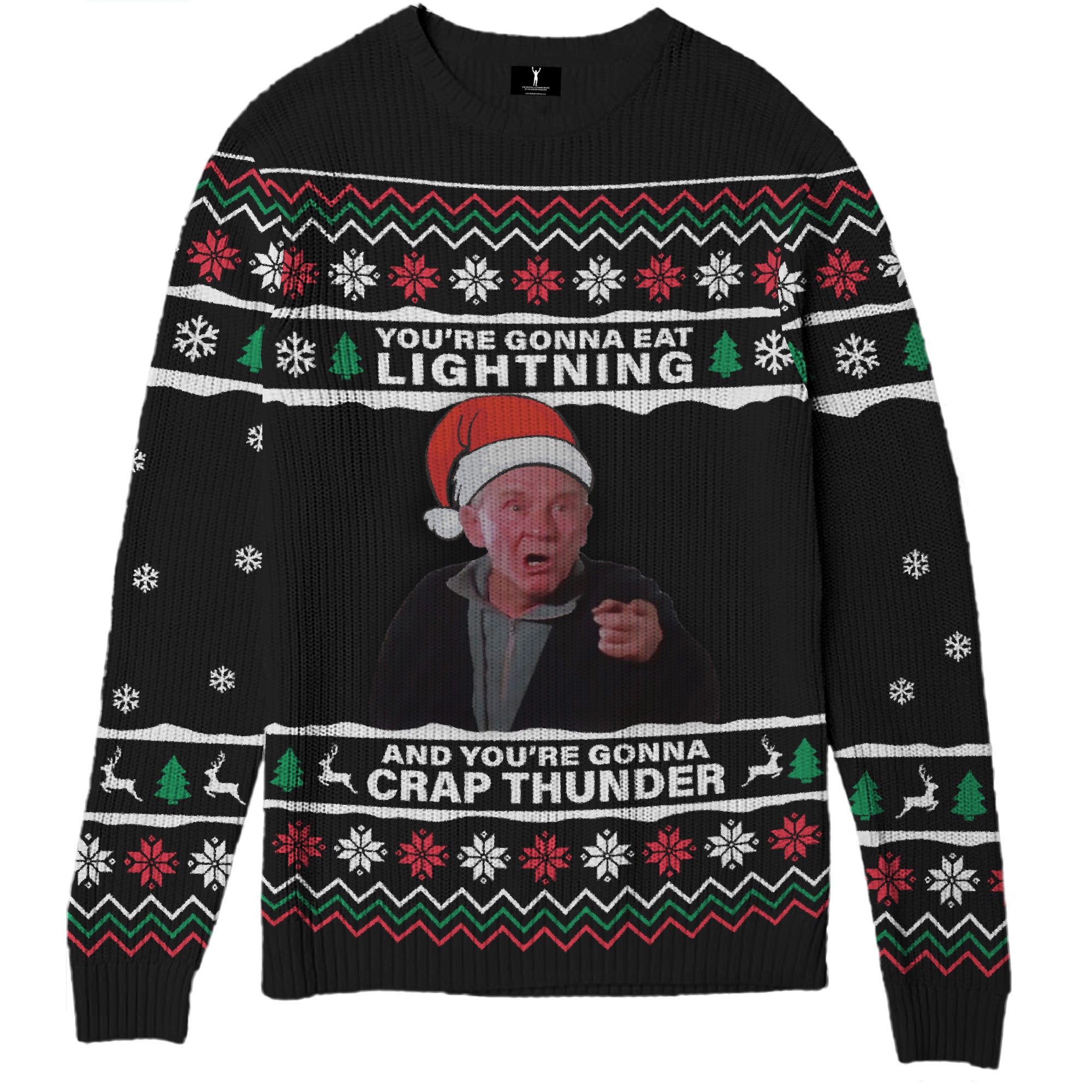 Mickey Black Christmas Sweater – Sly Stallone Shop