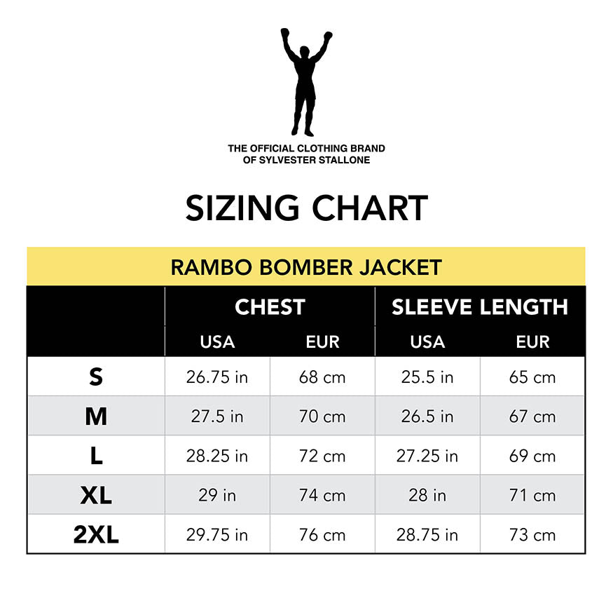 RAMBO Cast & Crew Bomber Jacket – Sly Stallone Shop