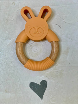 Bunny Silicone + Wood Teether