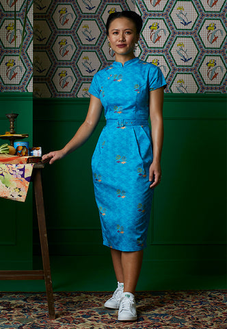 Nala Tulip Cheongsam in Rooftops available online at Wyld Shop