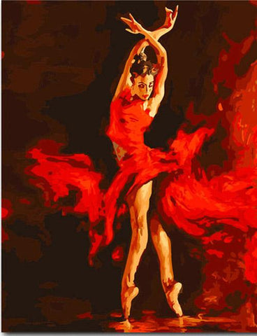 pintar bailarina flamenco